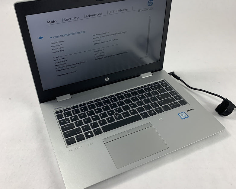 HP ProBook 640 G4 14" Intel Core i5-7200U 2.50 GHz 8 GB RAM No OS No HDD No AC