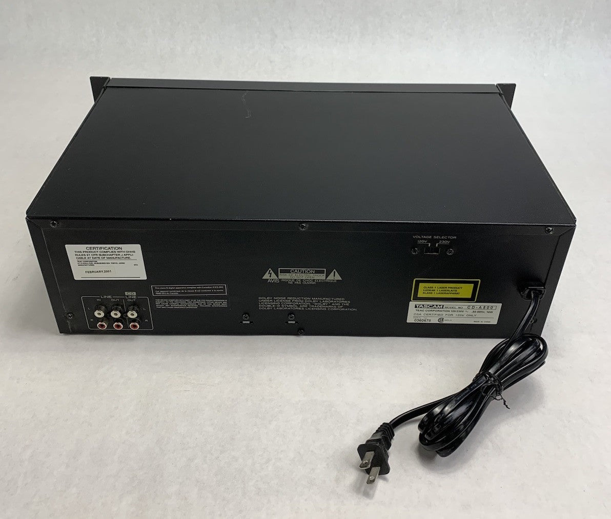 Tascam CD-A500 CD Player / Cassette Combination Deck - Parts or Repair