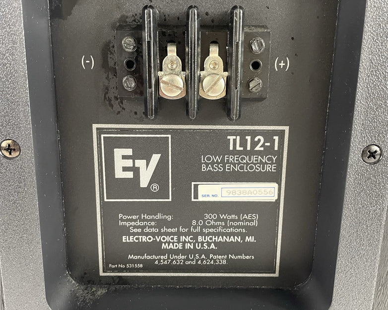 EV Electro Voice TL12-1A Low-Frequency Base Enclosure 300w 8ohms Tested