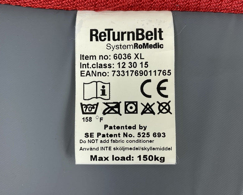System Romedic Return Belt Lift Aid Size 6036 Extra Large