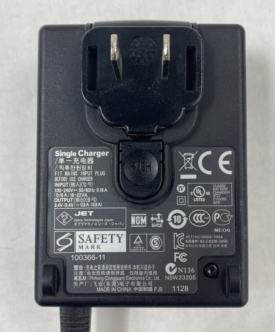 Genuine Zebra LI72 0.8A 8.4V AC Adapter