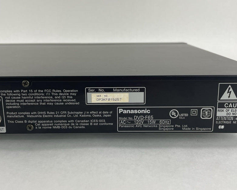 Panasonic DVD-F65 5 Disc DVD Player