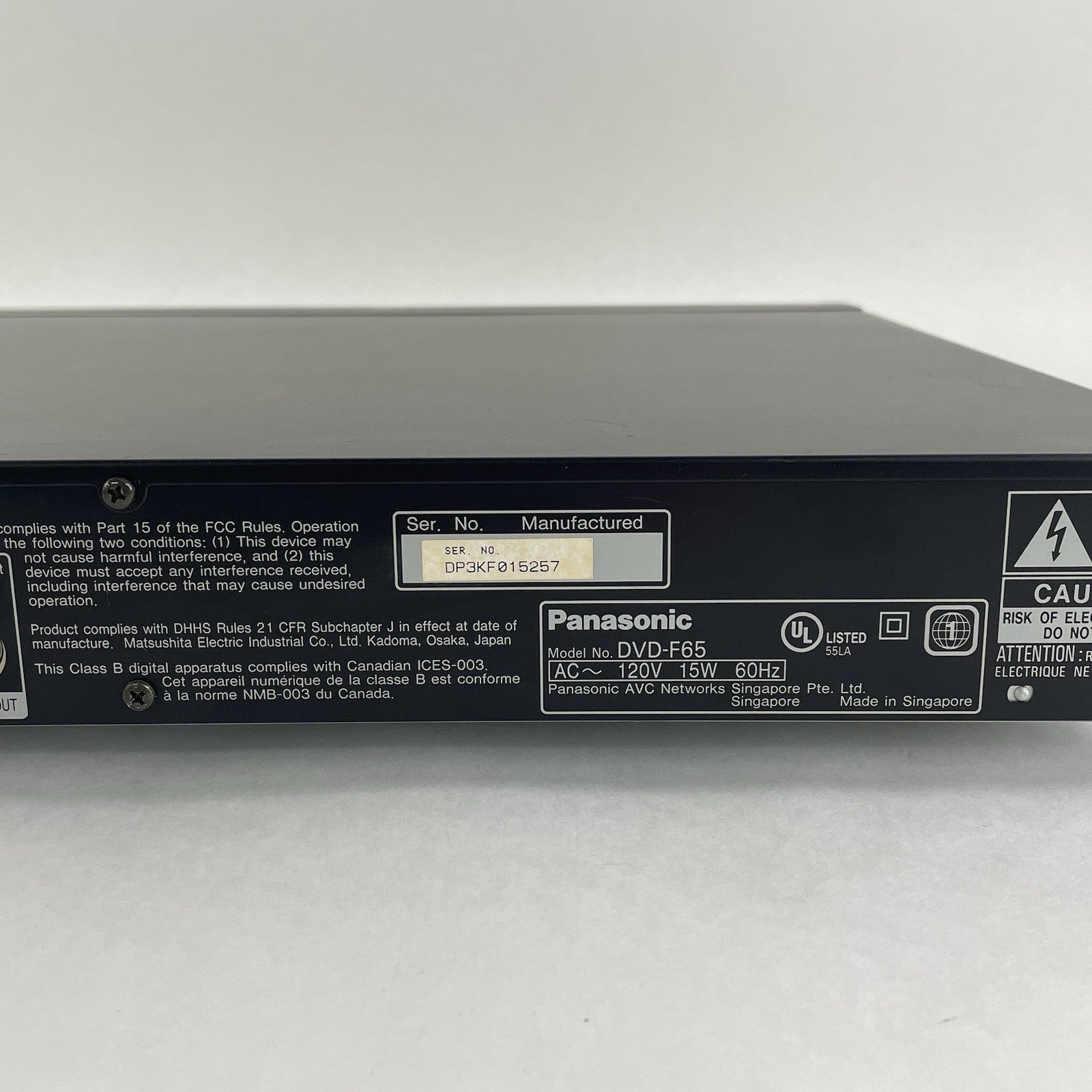 Panasonic DVD-F65 5 Disc DVD Player8