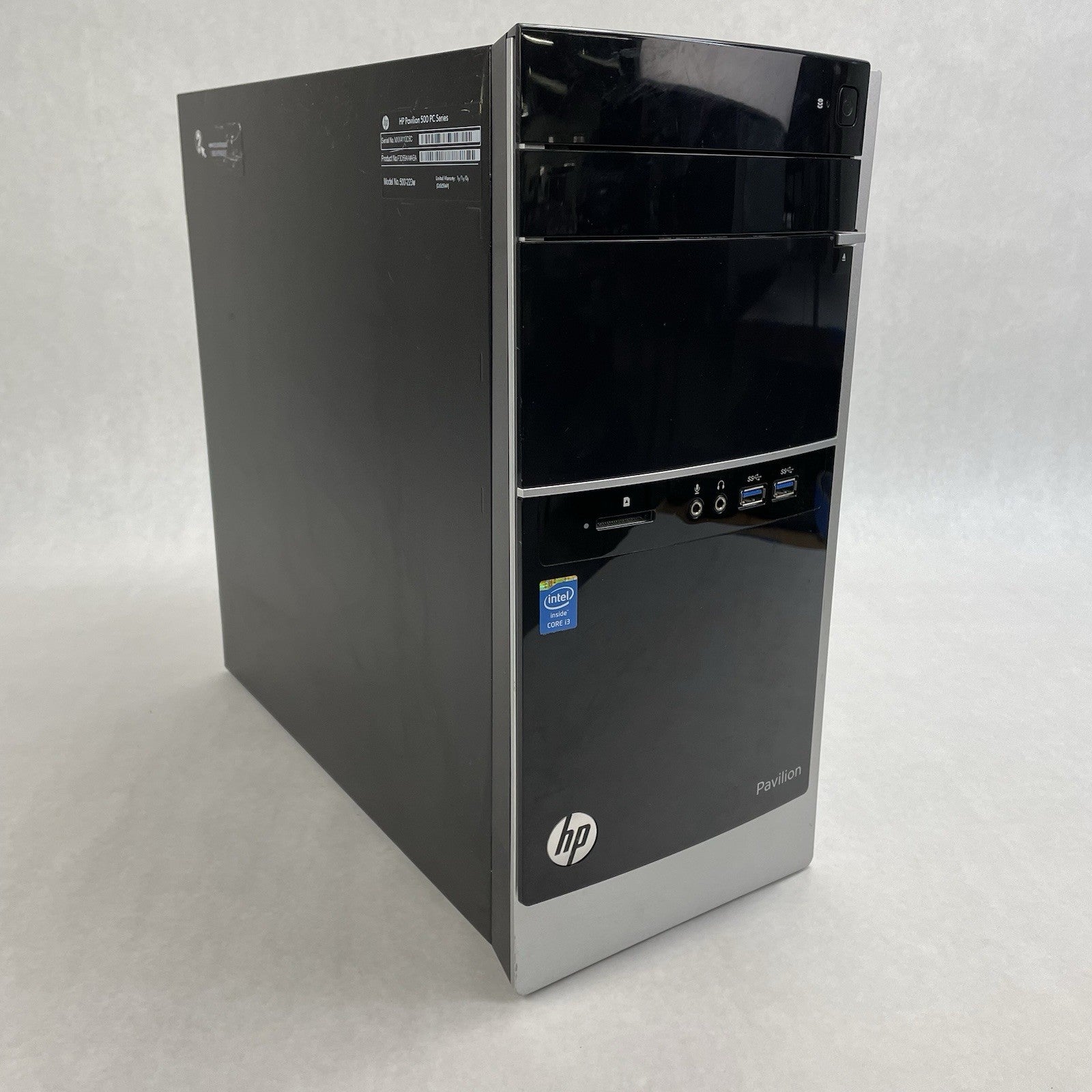 HP Pavilion 500-223 MT Intel Core i3-4130 3.4 GHz 8 GB RAM No HDD No OS