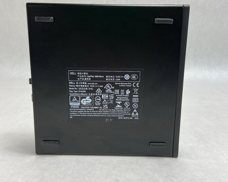 Dell Optiplex 3080 MFF Intel Core i55-10500T 2.3GHz 16GB RAM w/AC No HDD/OS/WLAN