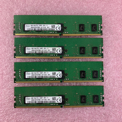 SK Hynix HMA81GR7AFR8N-UH 8 GB 1Rx8 PC4-2400T  RDIMM ECC Memory Ram Lot of 4x