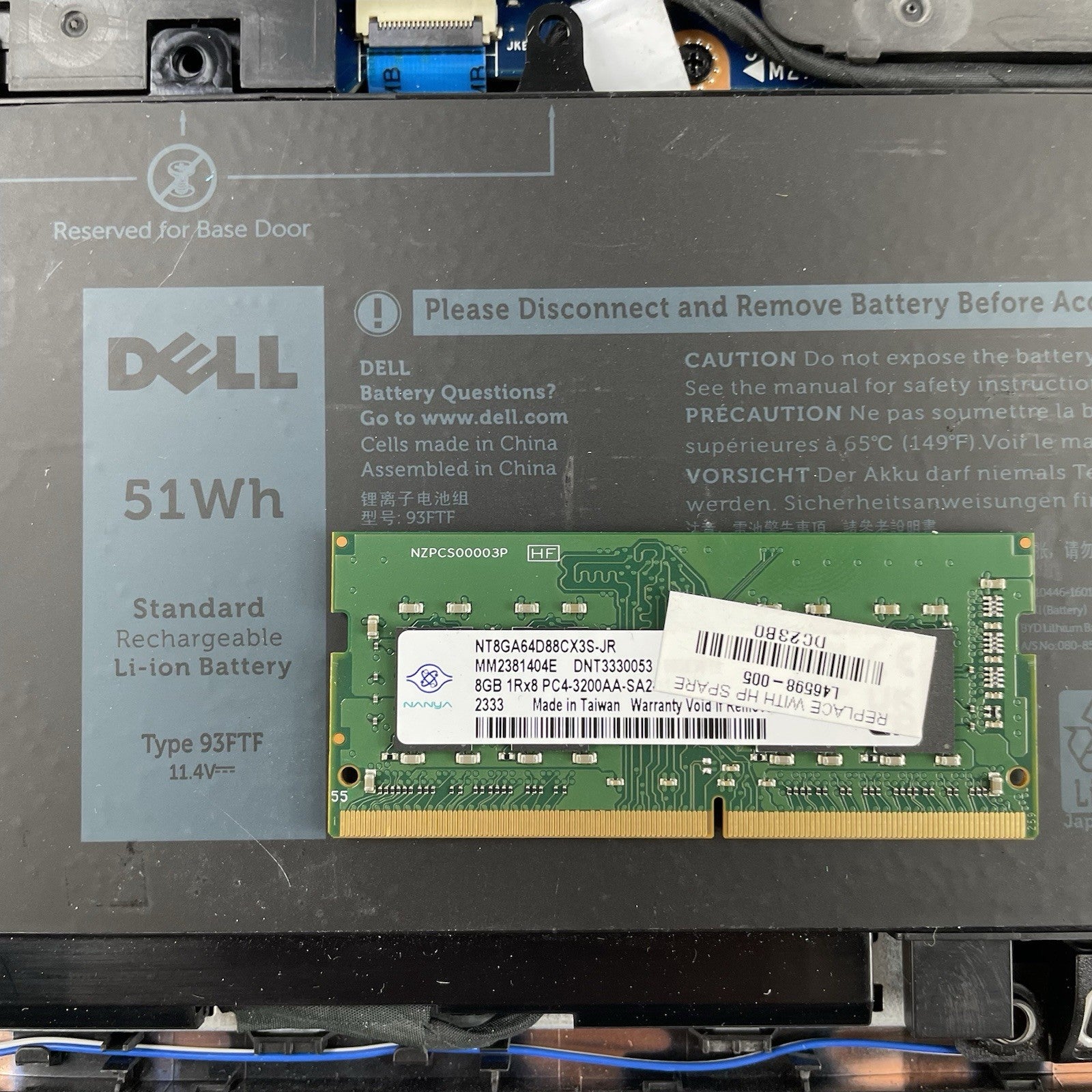 Dell Latitude 5590 15.6" i5-8250U 1.60 GHz 8 GB RAM No SSD/OS/AC - Wifi Card23