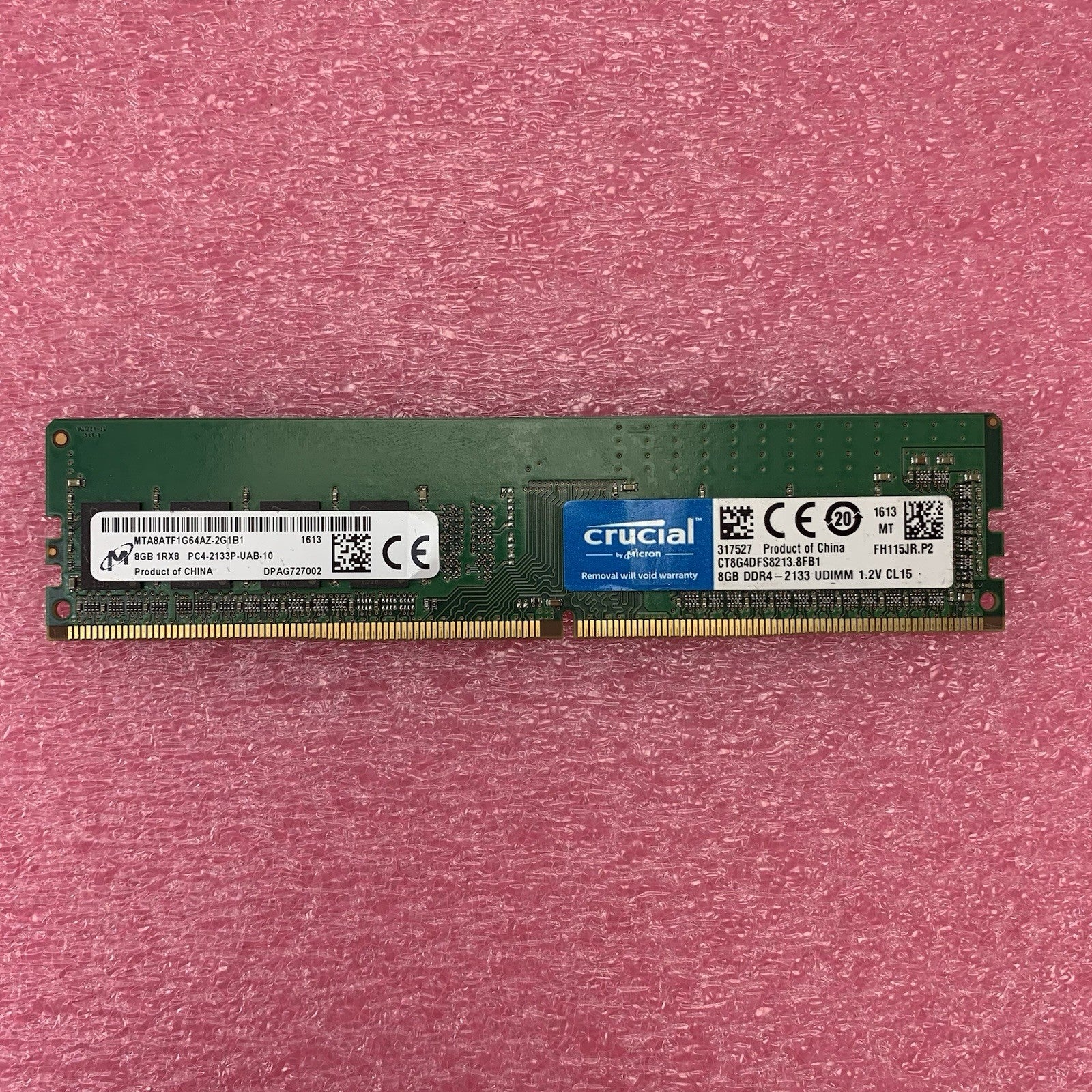 Micron Crucial MTA8ATF1G64AZ-2G1B1 PC4-2133P-UAB-10 8GB 1Rx8 Desktop Memory RAM5