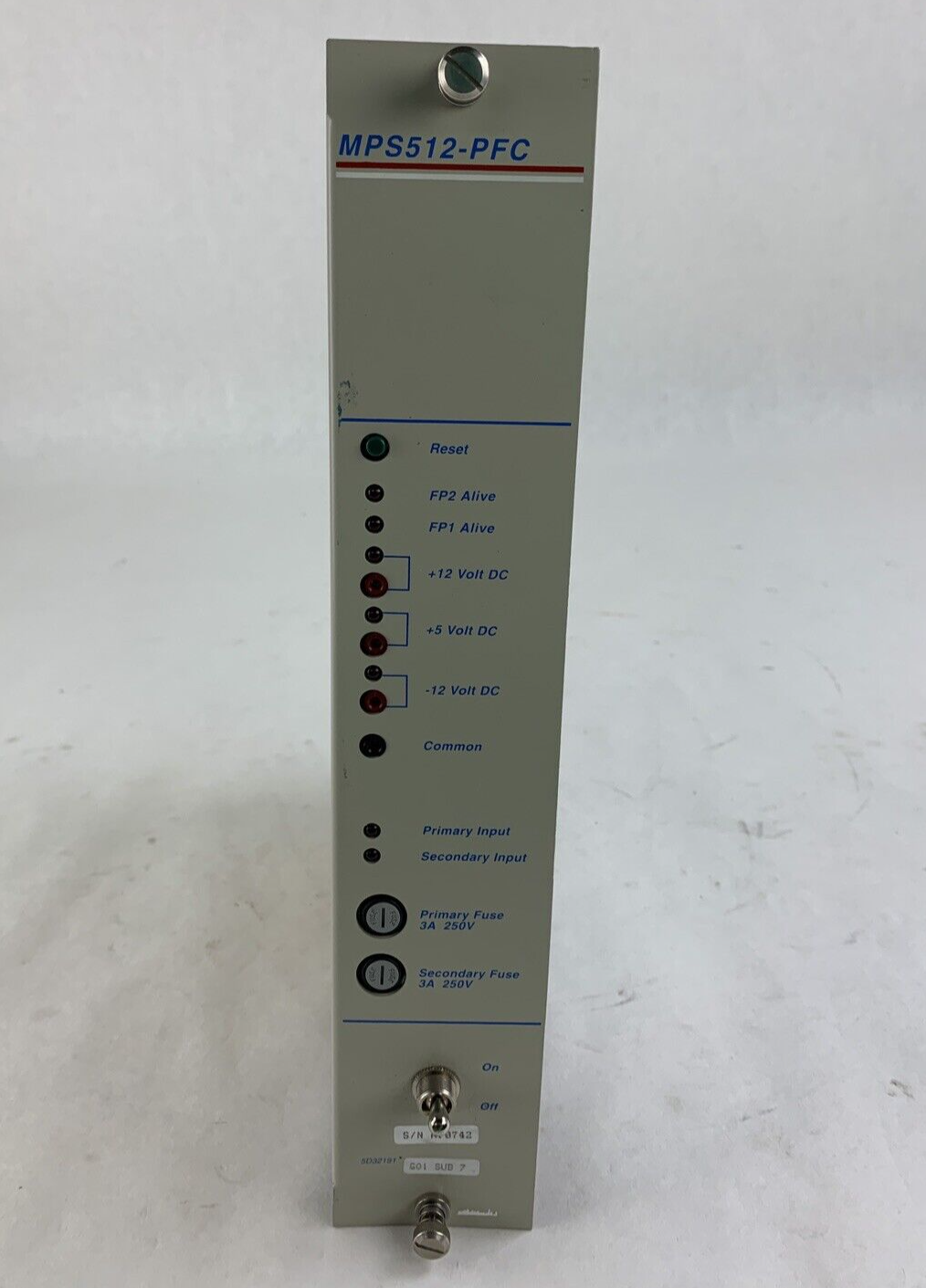 Westinghouse WDPF Power Supply MPS512-PFC Untested