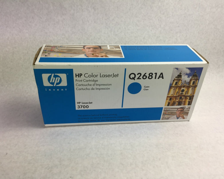 Genuine HP Laserjet Q2681A Cyan Toner Cartridge  Factory Sealed Box