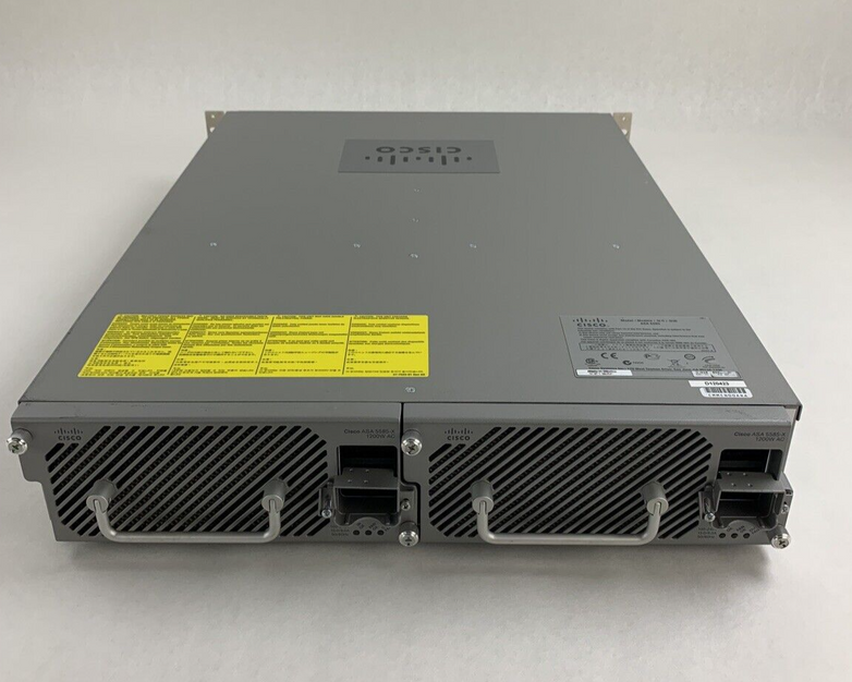 Cisco ASA 5585 8-Port GbE Firewall Security Appliance 2x 5580-X SSP-10 Mod Cards