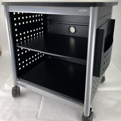 Safco 1856BL Scoot Rolling Printer TV AV Stand 27x21x27" Black Tabletop