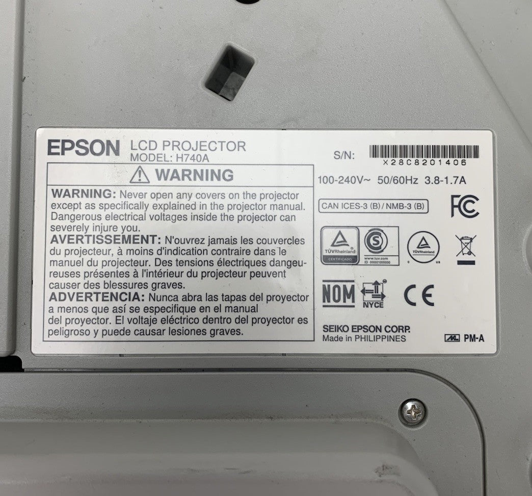 Epson PowerLite 695Wi H740A LCD Lamp Projector 4427 Lamp Hours - No Remote7