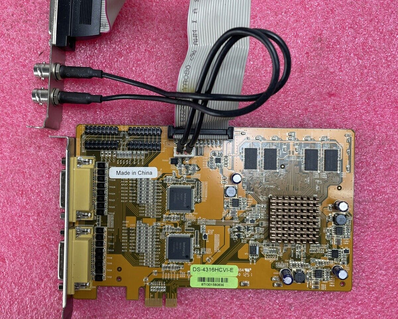 New Hikvision DS-4316HCVI-E 16-Channel Video Audio Capture PCIe DVR NVR & Cables