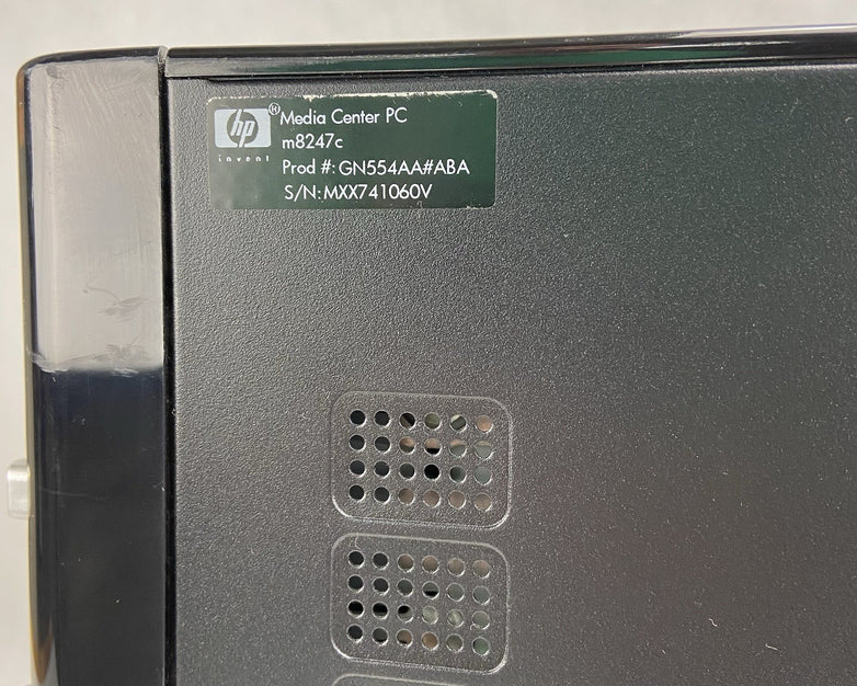 HP Media Center M8247C MT AMD Athlon 64 x2 Dual 2.81GHz 3GB RAM No HDD/OS
