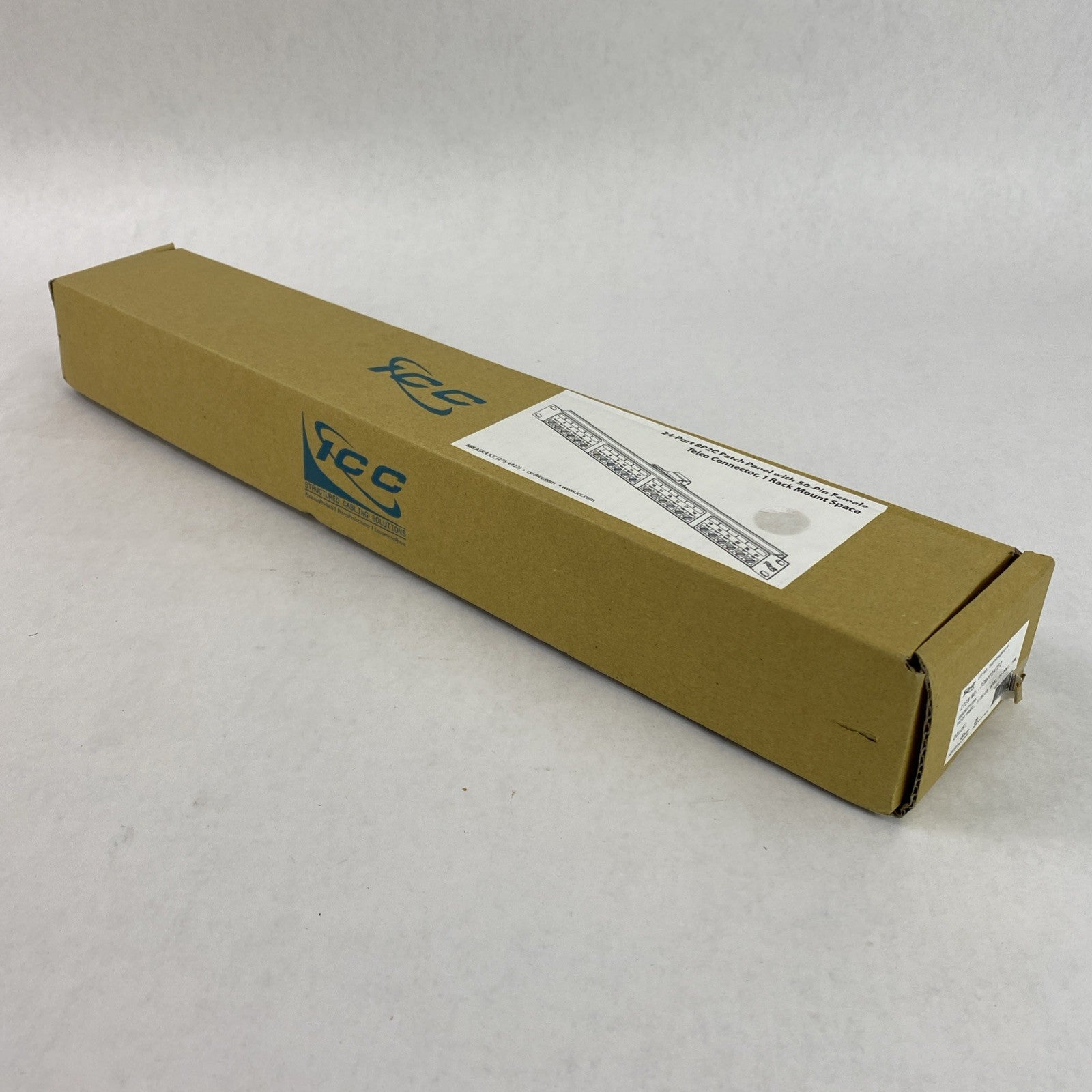 ICC 24- port 8P2C Patch Panel with 50-Pin Female Telco Connector 1 Rack Mount 0