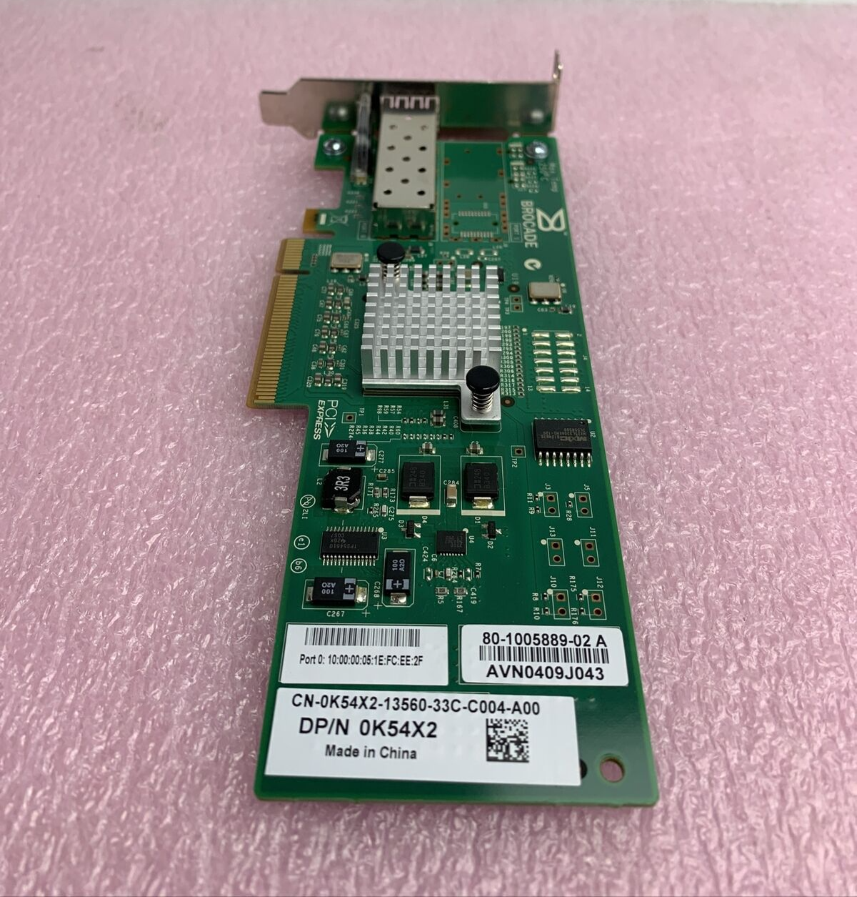 DELL K54X2 BROCADE 815 8GB SINGLE PORT PCI-E FIBRE CHANNEL HOST BUS ADAPTER