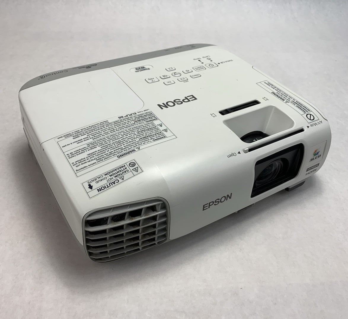 Epson PowerLite W29 H690A LCD Lamp Projector 3307 Lamp Hours - No Remote0