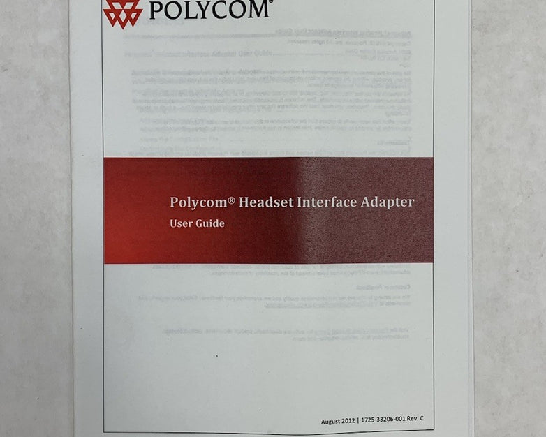 Polycom 2201-33206-001 Rev B Headset Interface Adapter