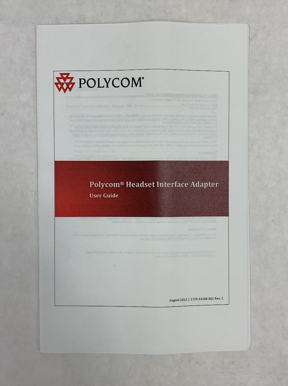 Polycom 2201-33206-001 Rev B Headset Interface Adapter