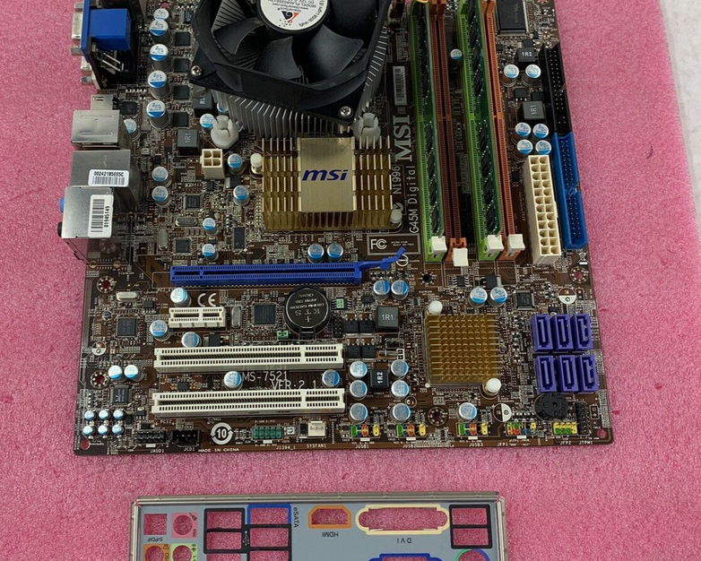 Micro-Star MS-7521 Motherboard Pentium Dual-Core E5300 2.6GHz 4GB RAM