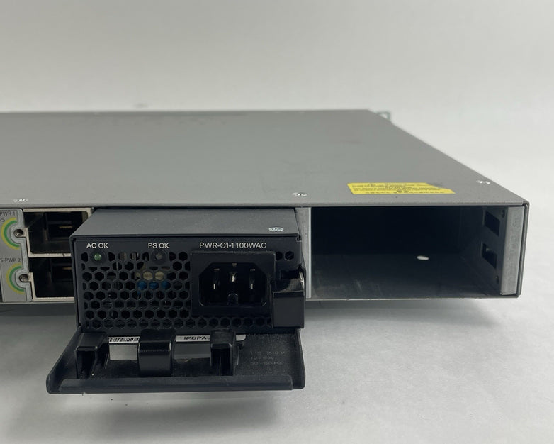 Cisco WS-C3850-48U-S V06 48-Port UPoE Switch  1x 1100W PSU Tested & Reset