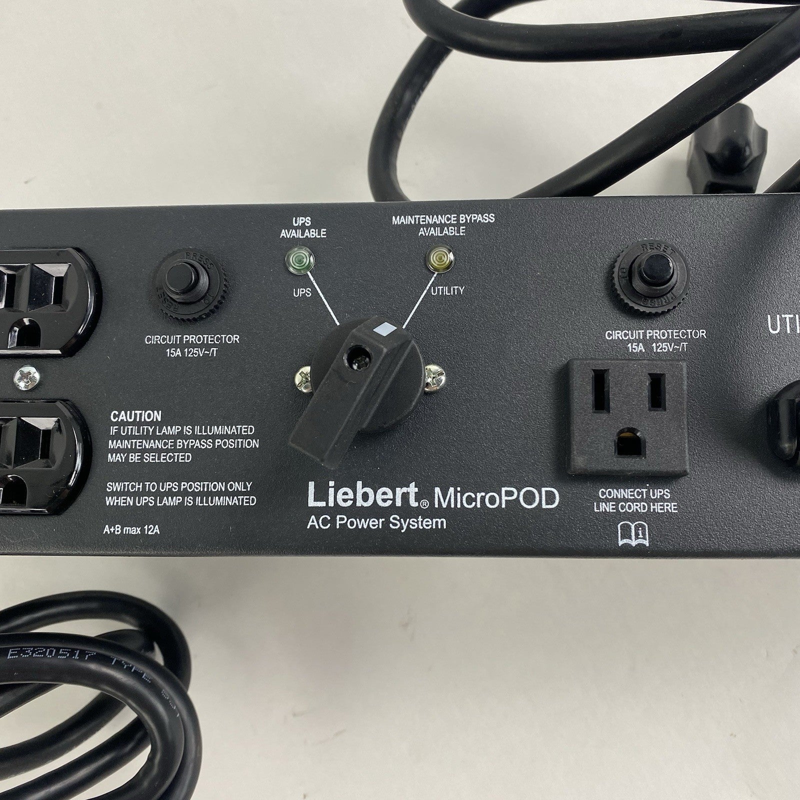 Emerson MP2-115A Liebert Micro POD AC Power System 120V 12A3