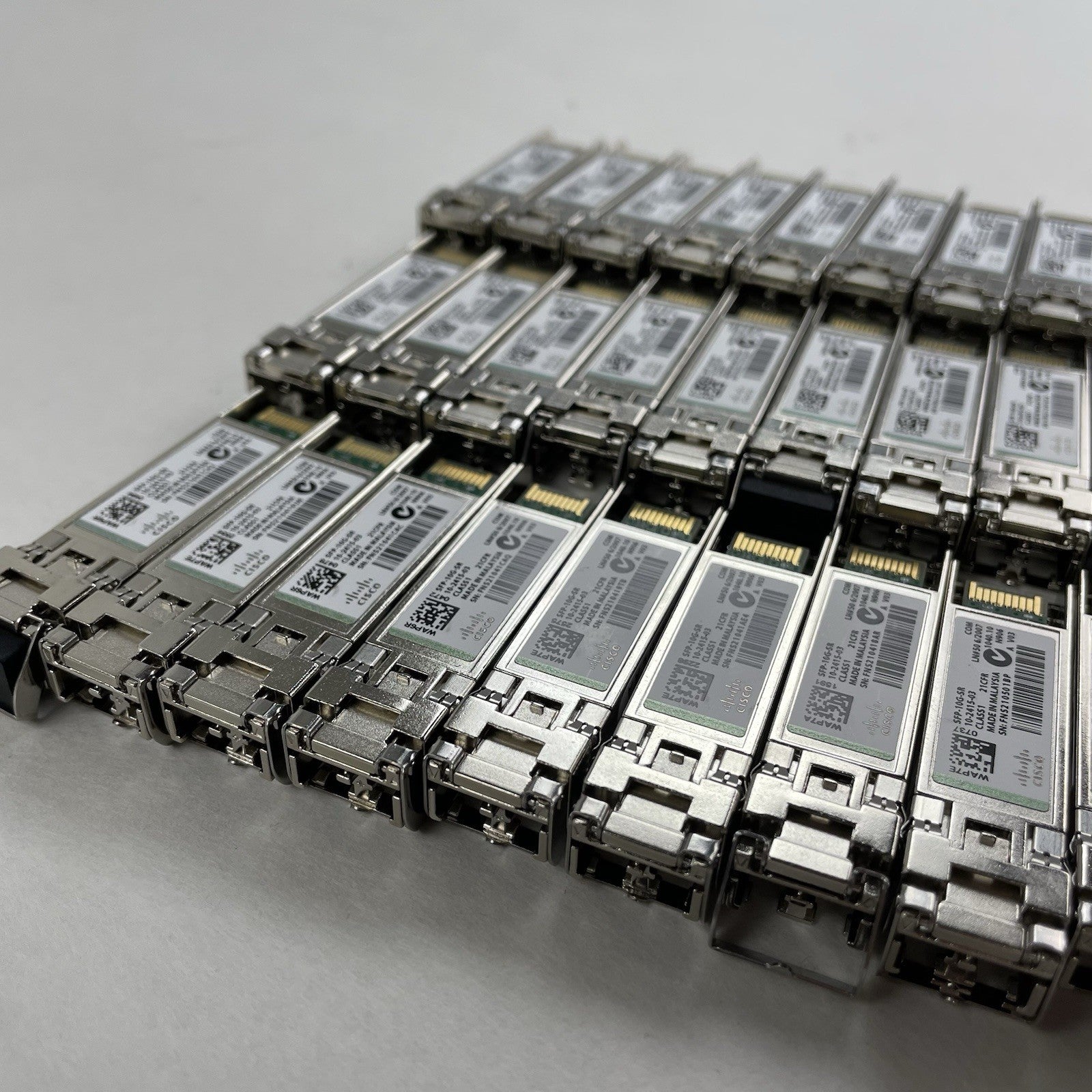Cisco SFP-10G-SR OEM CISCO 10-2415-03 850nm 10GBASE-SR SFP+ Lot of 27 Untested