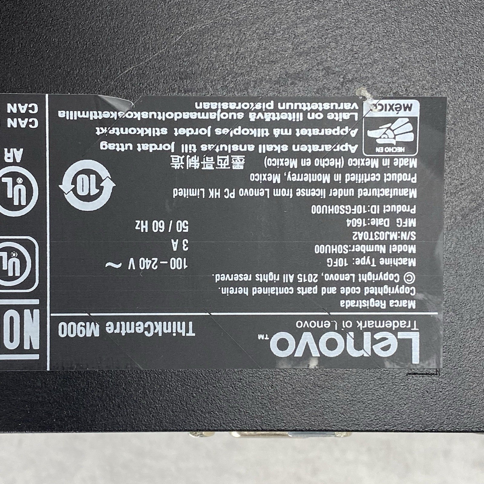 Lenovo ThinkCentre M900 SFF Intel Core i5-6500 3.2GHz 8GB RAM No HDD No OS