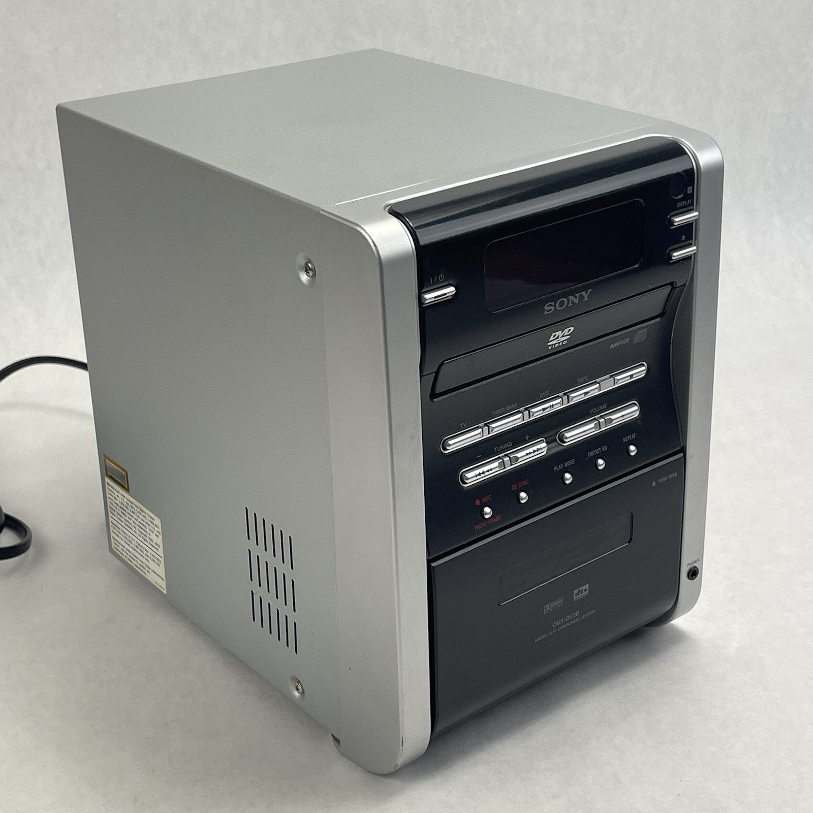 Sony CMT-DV2D DVD/CD/Cassette Deck Receiver  No Remote For Parts