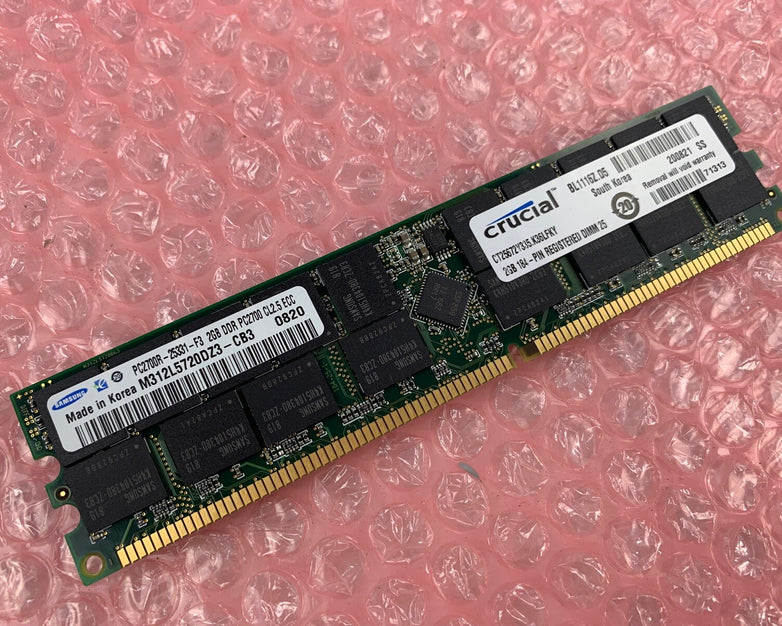 SAMSUNG 2GB PC DDR1 PC2700R CL2.5 2700R DDR1-333MHZ 333 184PIN ECC-REG RDIMM