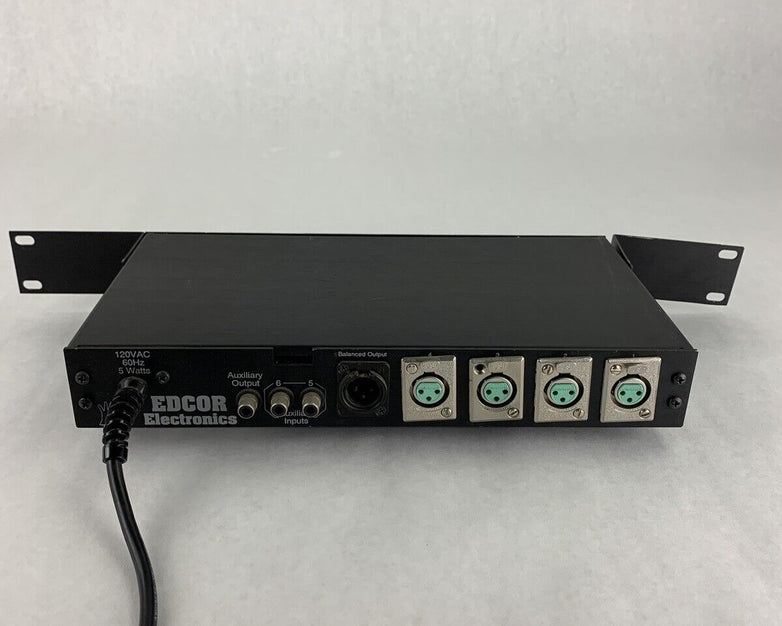Edcor Electronic MX100PX Programable Microphone Mixer Power Tested