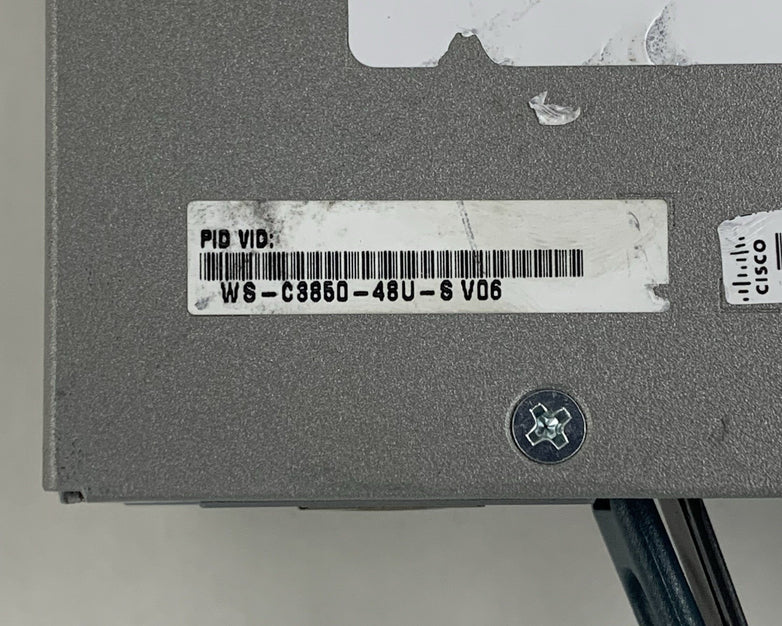 Cisco Catalyst WS-C3850-48U-S V06 48 Port Switch Tested w/C3850-NM-2-10G 1x PSUs
