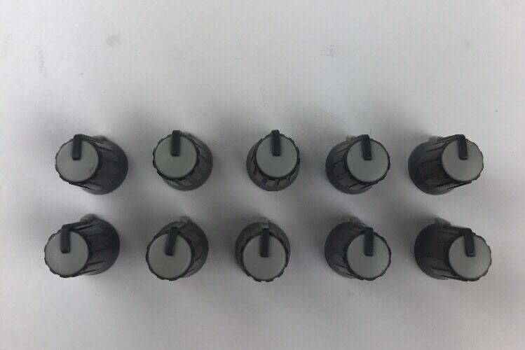 Yamaha M2500 Mixing Console Knob - Gray Grey - Aux, Gain - Lot of 10 - 1/4 inch