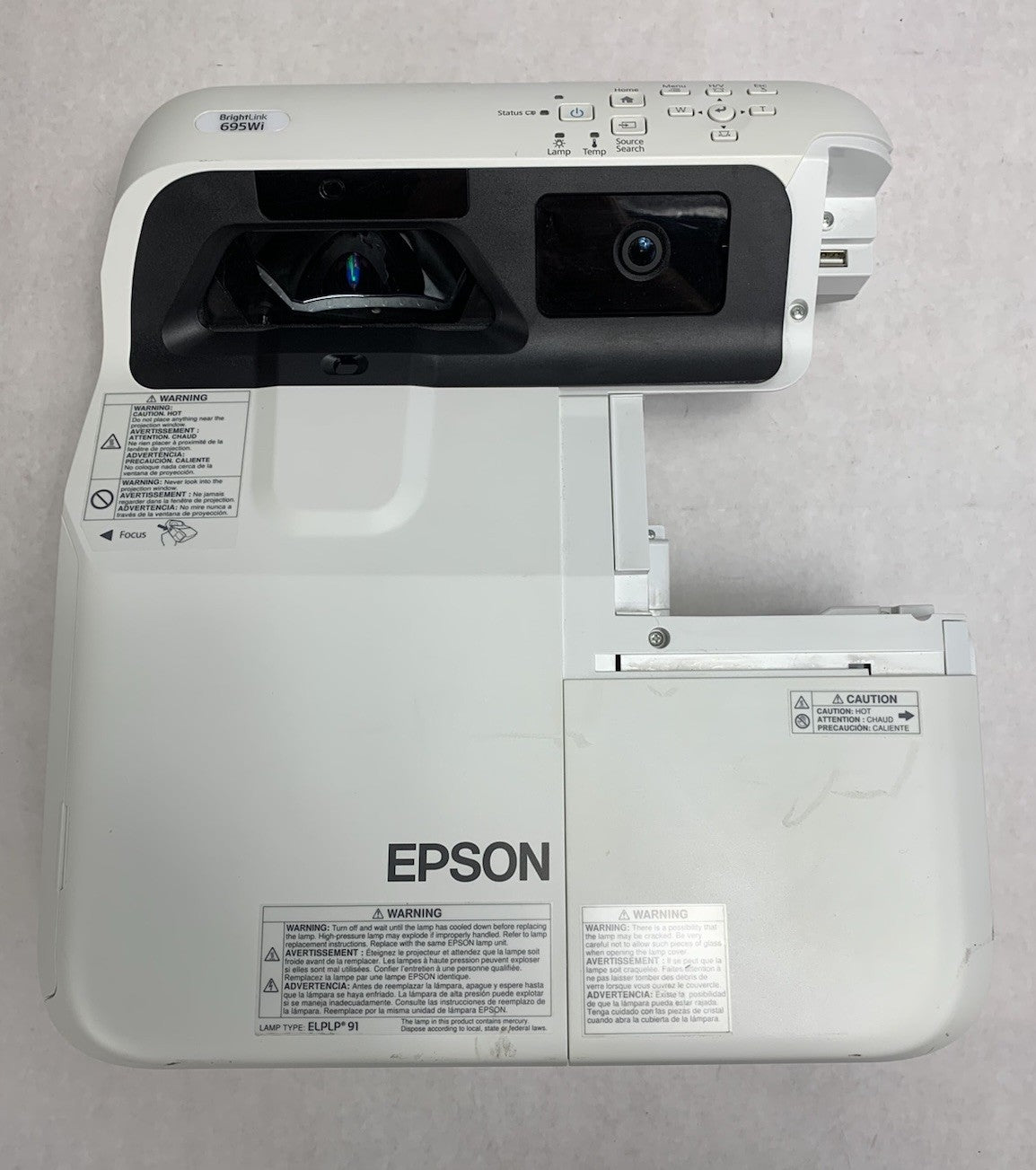 Epson PowerLite 695Wi H740A LCD Lamp Projector 601 Lamp Hours - No Remote5