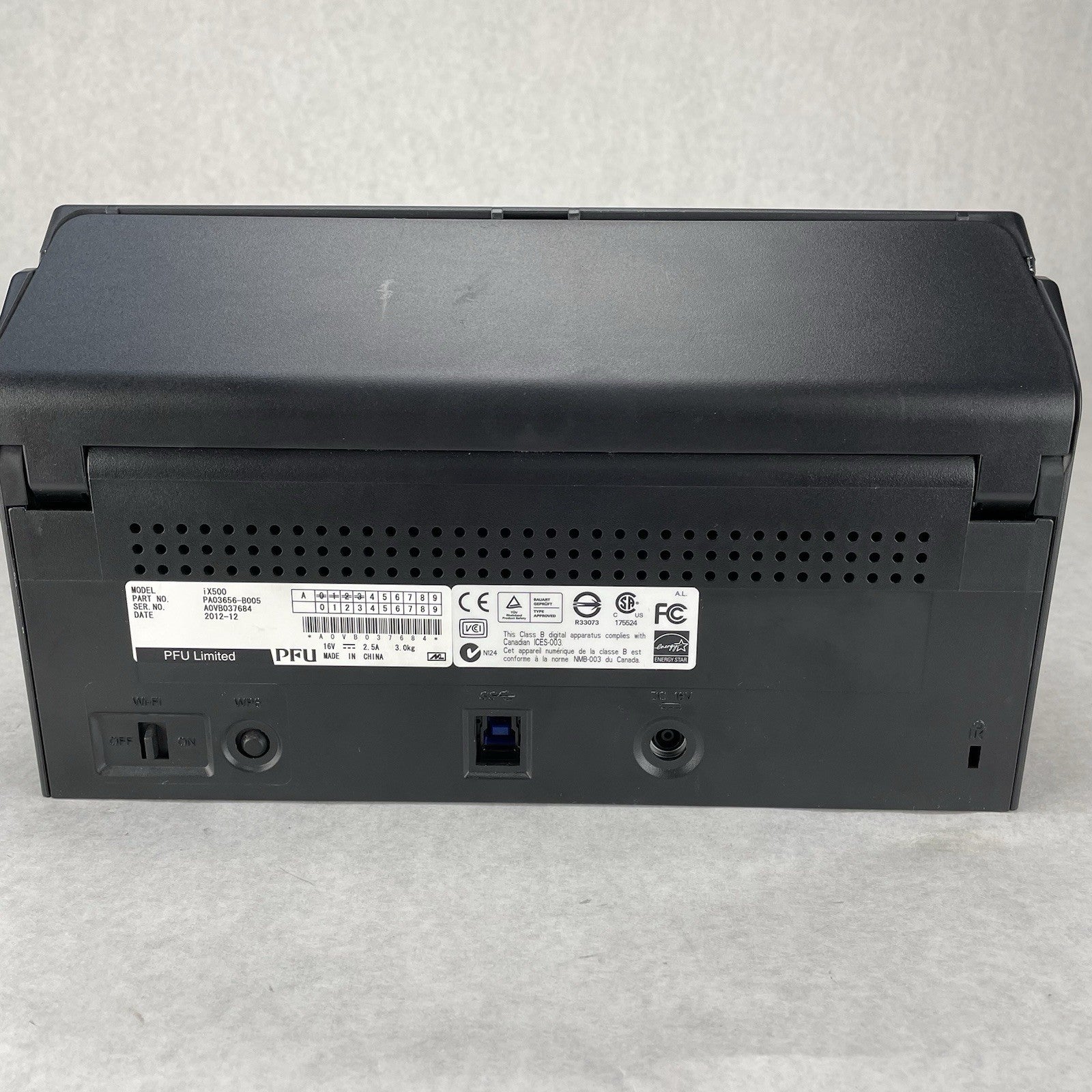 Fujitsu Scan Snap IX500 Desktop Duplex Color Scanner Bad Bulb Parts and Repair