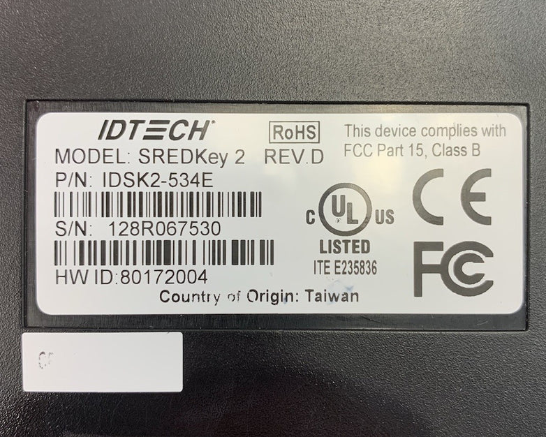 IDTech SREDKey 2 Magstripe Credit Card Swipe Reader