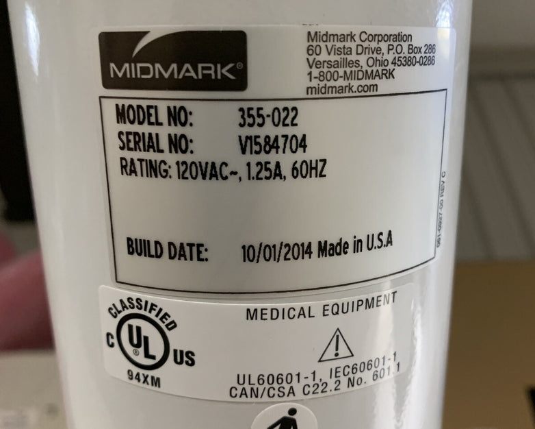 Midmark Ritter 355-022 Medical Exam Procedure Light Tested W/ Bulb and Cord
