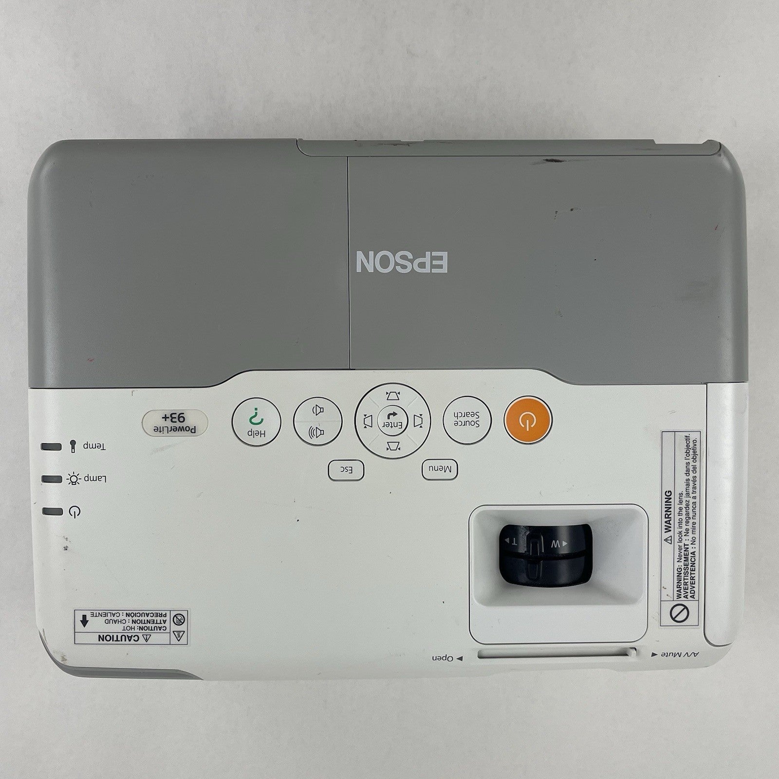 Epson H382F LCD Lamp Projector No Lamp No Remote- Parts or Repair