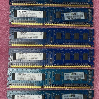 Lot( 10 ) 1GB Elpida EBJ10UE8BDF0-DJ-F 1Rx8 PC3-10600U-9-10-A0 RAM 497156-B88