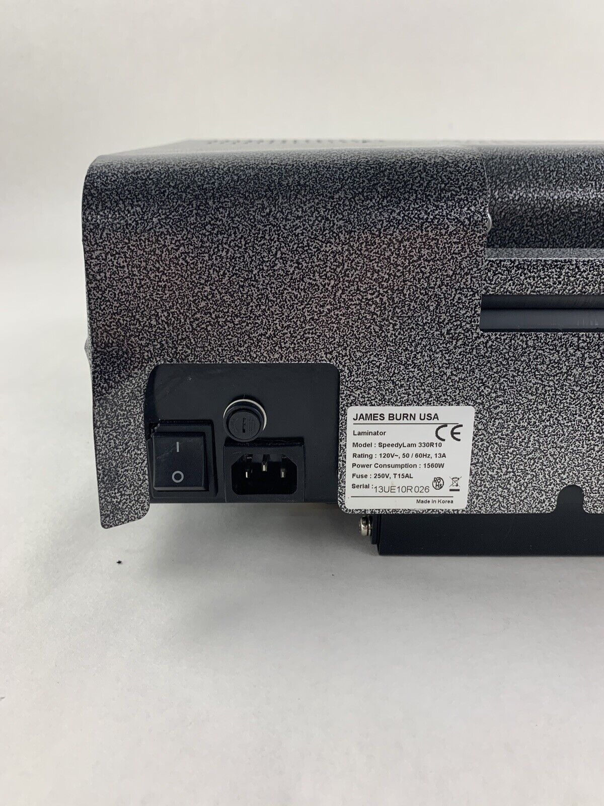 James Burn SpeedyLam 330R10 High Speed Pouch Laminator Powers, Heats, Bad Screen