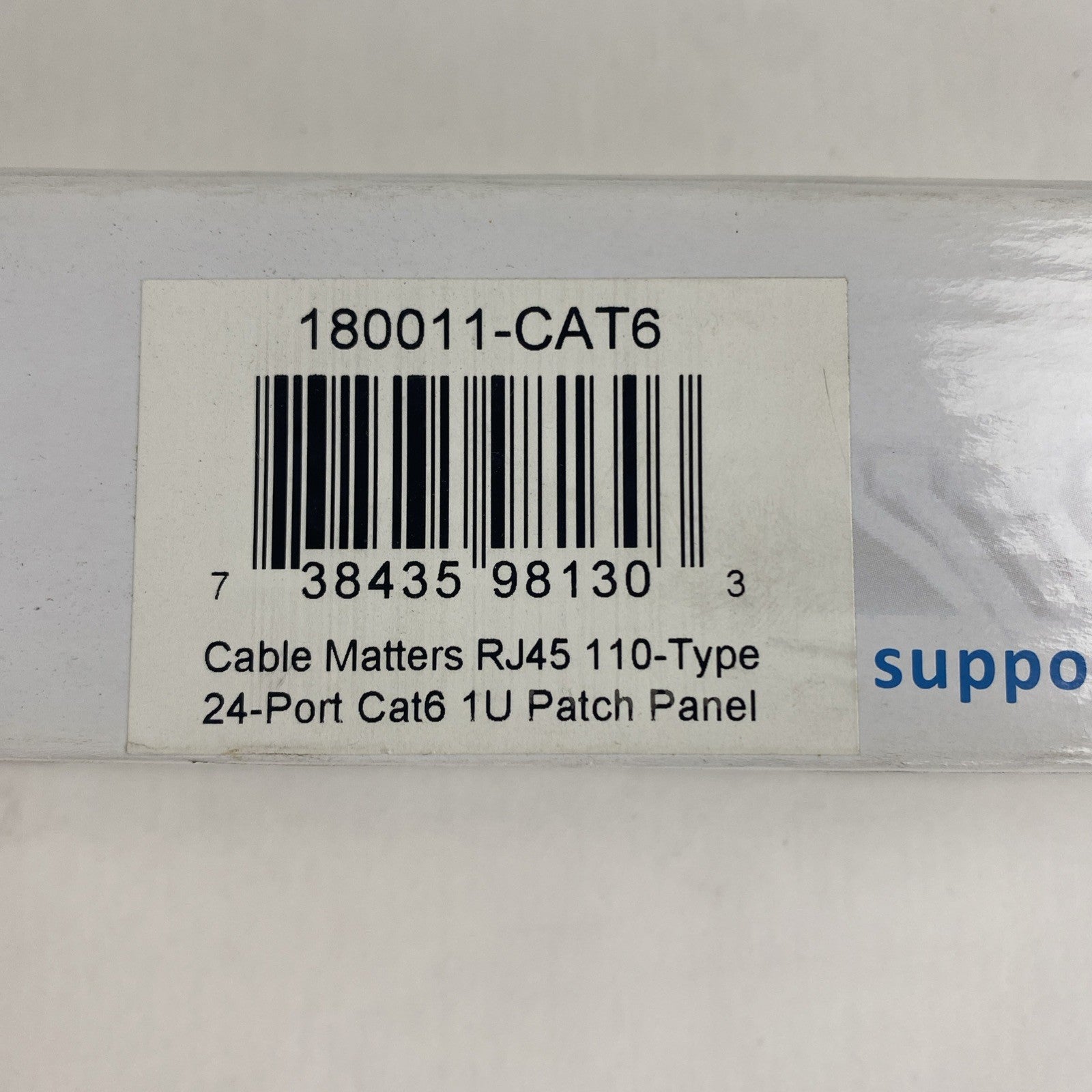 Cable Matters RJ45 110-Type 24-Port Cat 6 1U Patch pannel Open Box Sealed2