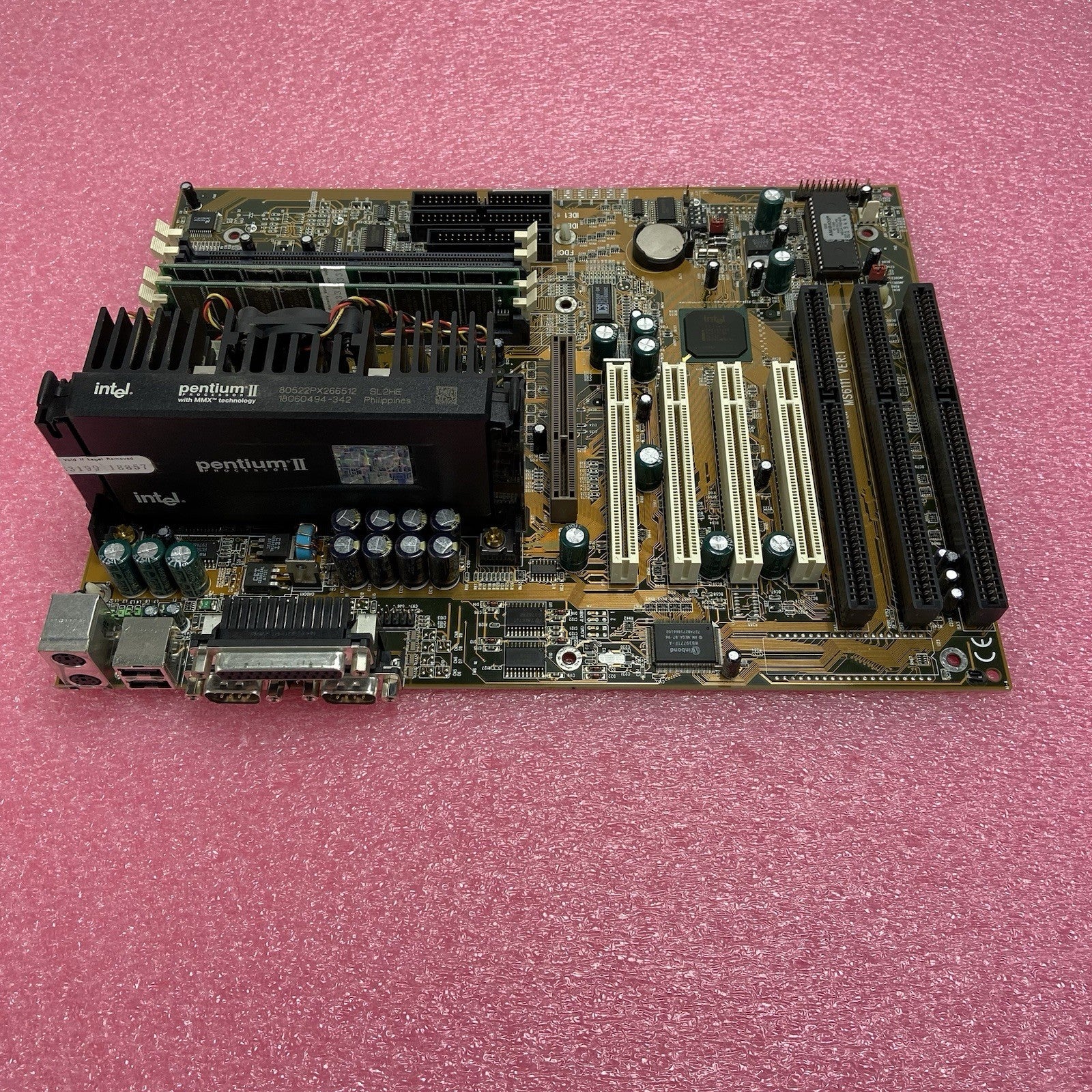 MicroStar MS-6111 Ver 1 Motherboard Intel Pentium II 268MHz 64MB RAM 3x ISA4
