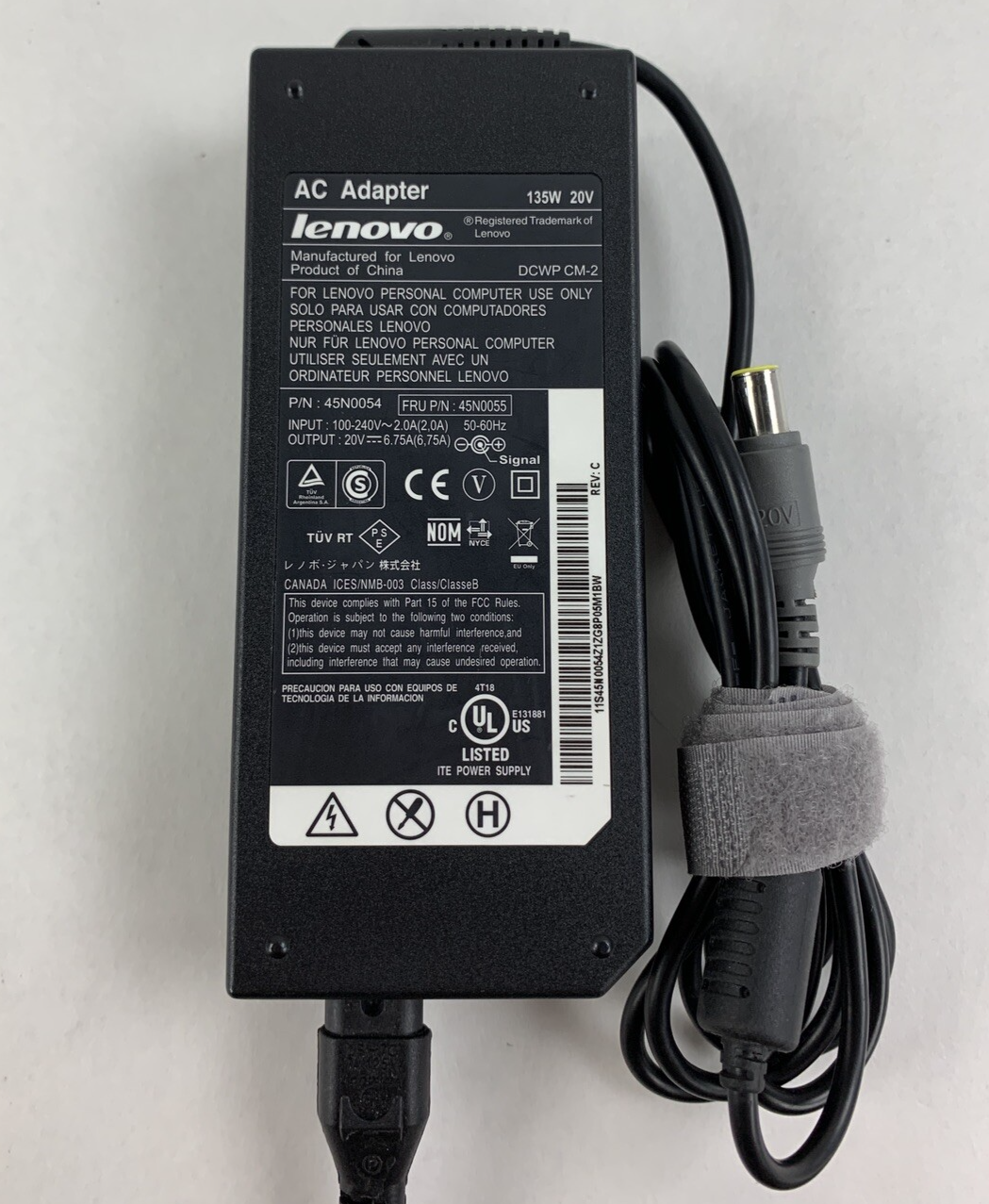 Lenovo 45N0054 AC Charger Adapter 20V 6.75A 135W Lot of 2