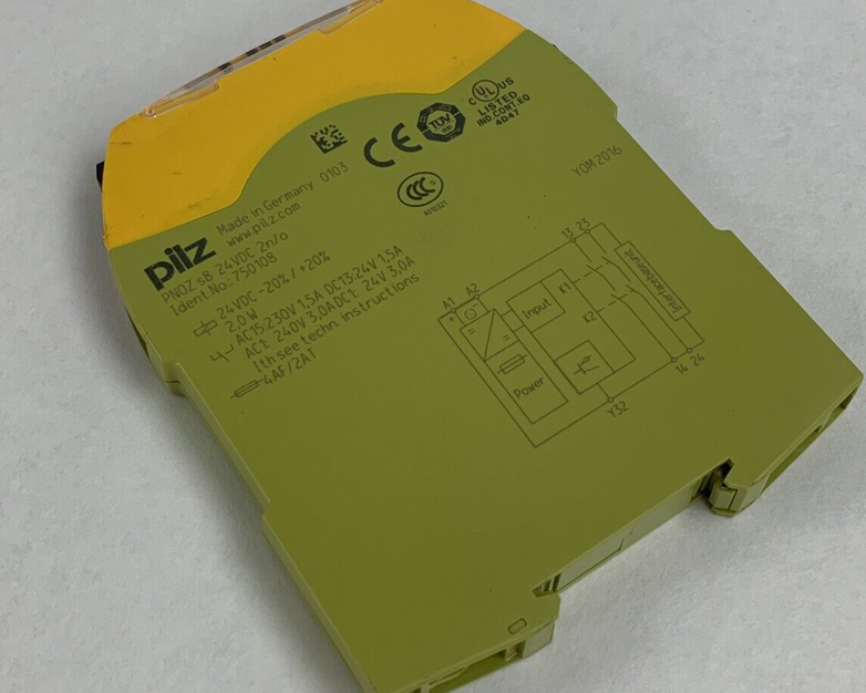 Pilz 750108 PNOZ s8 24VDC Contact Expansion Module Missing Terminal Untested