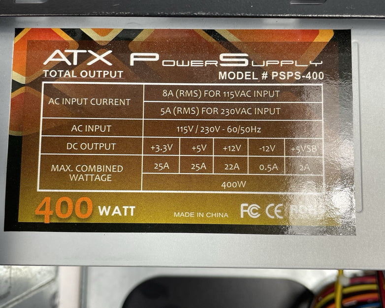 Gigabyte GZ-PH1A3 Computer Chasis Barebones w/ 400W Power Supply Tested