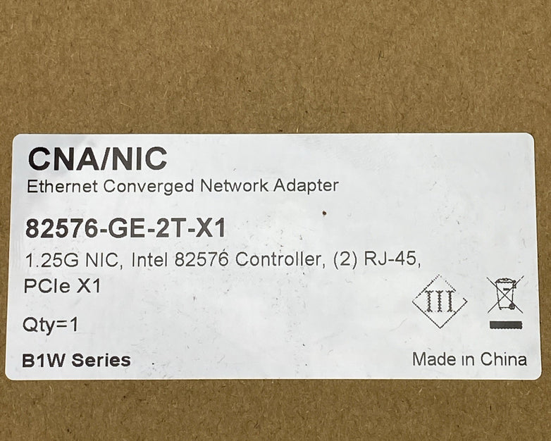 CNA/NIC 82576-GE-2T-X1 Ethernet Converged Network Adapter 1.25G Intel 82576