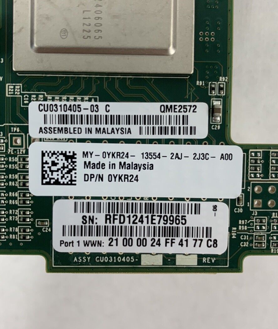 Qlogic QME2572 8Gb Fiber Mezzanine Card Dell P341D W7KT8 MPW51 2H47D (Lot of 4)