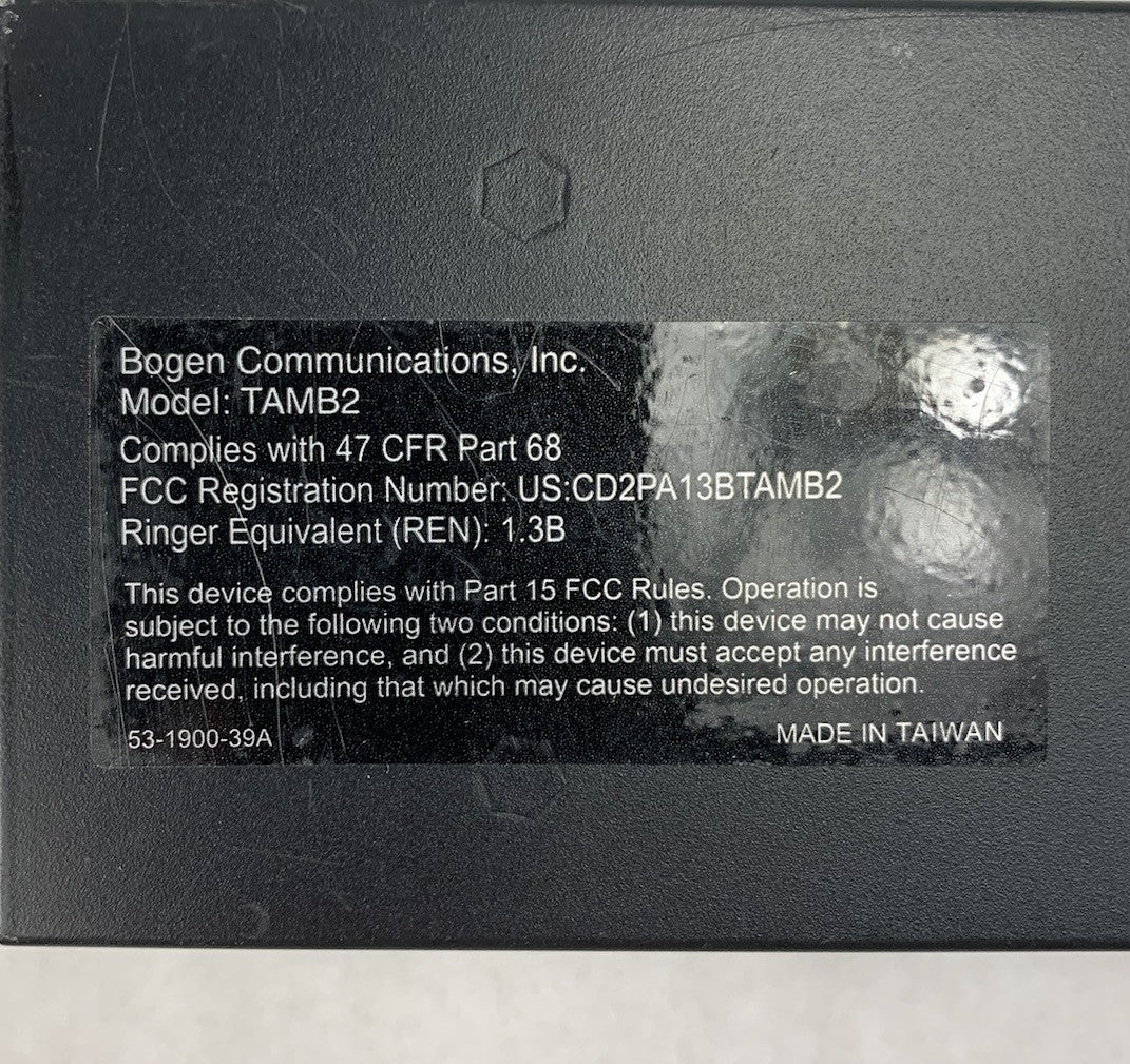 Bogen Communications TAMB2 Telephone Paging Access Module