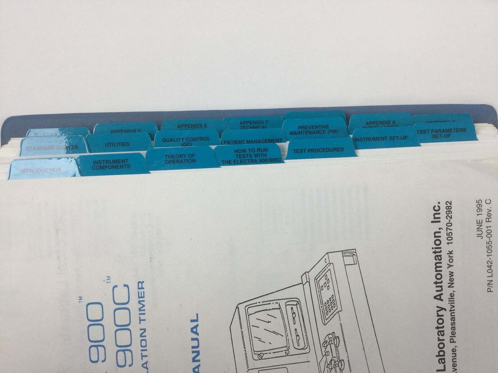 Medical Laboratory Operators Manual for Electra 900 and 900C